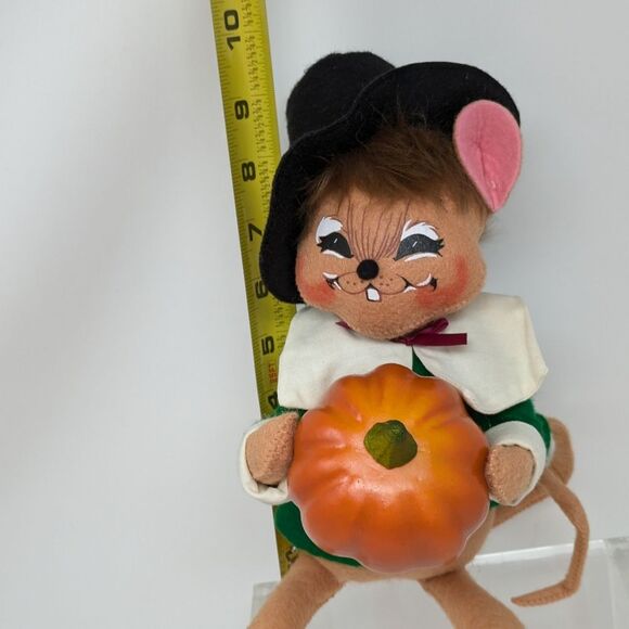 Annalee Doll 2008 Fall Pilgrim Pumpkin Mouse - Picture 1 of 13